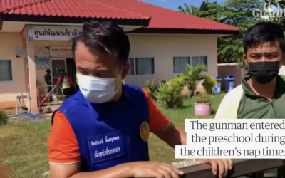 At least 36 people were murdered in an attack at a nursery school in Uthai Sawan, Thailand