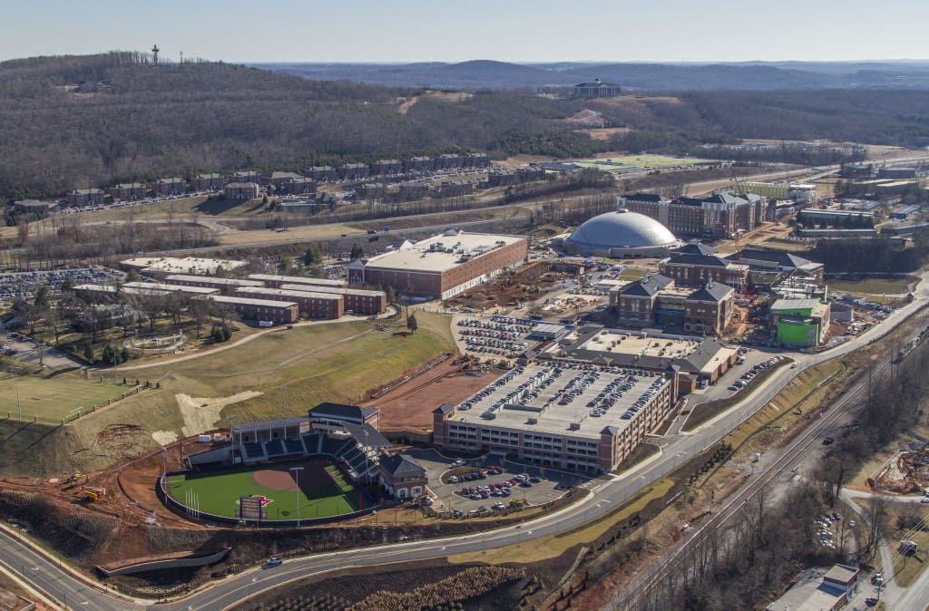 Campus aerials and of construction in progress taken January 28, 2015 Photo by David Duncan
