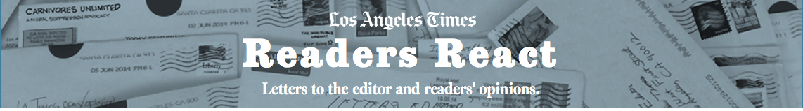 Los Angeles Times Letters to the Editor Banner