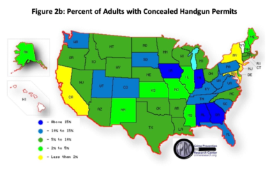 Concealed Carry Permit Holders Across the United States: 2021
