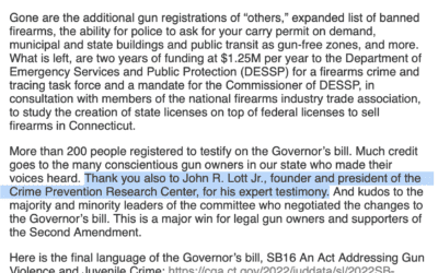 Connecticut’s Joint Assembly and Senate Judiciary Committee radically changes or defeats the two gun-control bills that CPRC testified on