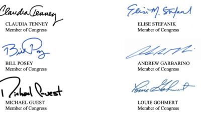 Six members of the Congressional Election Integrity Caucus point to our report matching the number of ballots counted with the listed number of voters