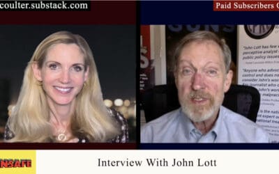 Ann Coulter interviews John Lott about the Nashville Covenant Mass Murder, media bias, and the difficulty one police officer has stopping mass public shootings