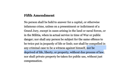 Are Extreme Risk Protection Orders that take People’s Guns without Due Process a Violation of the 5th Amendment?