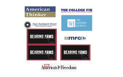 CPRC in the News: Media Research Center, American Thinker, Bearing Arms (3), and much more