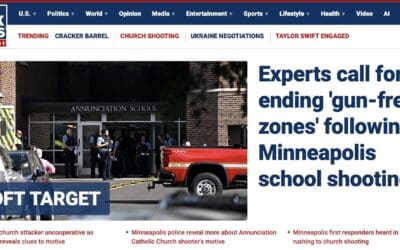 Top of the Fox News Website Covers Our Work on Mass Murderers Targeting Gun-free Zones