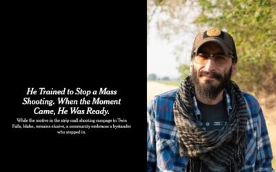 New York Times actually runs a positive story about the Citizen who used his gun to stop the mass public shooting at the In-N-Out Burger restaurant in Twin Falls, Idaho